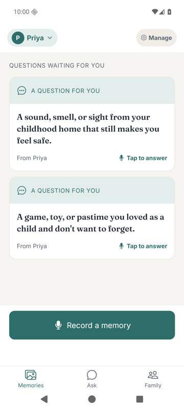 Questions waiting to be answered in the family's view
